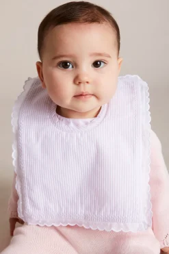 BOY Pepa London Pink Striped Cotton Bib
