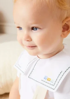 BOY Pepa London Plain Bloomers With Braces in White (6mths-2yrs)