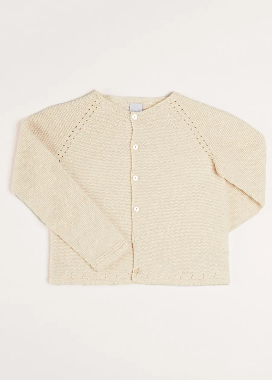 BOY Pepa London Plain Cardigan in Cream (6mths-10yrs)