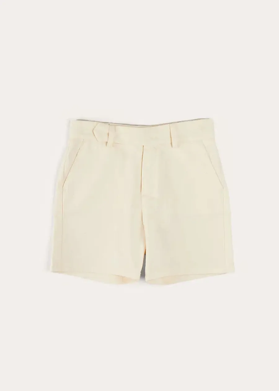 BOY Pepa London Plain Cotton Shorts in White (4-10yrs)