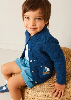 BOY Pepa London Plain Elasticated Shorts in Blue (12mths-4yrs)