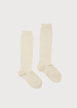 BOY Pepa London Plain high socks - Sand (0mths-10yrs)