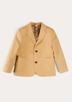 BOY Pepa London Plain Light Linen Blazer in Beige (4-10yrs)