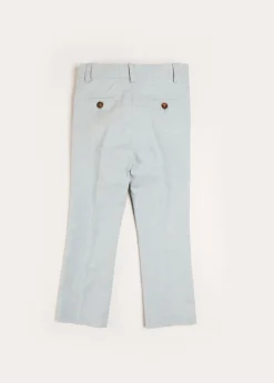 BOY Pepa London Plain Light Linen Suit Trousers in Blue (4-10yrs)