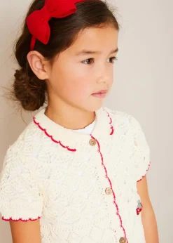 BOY Pepa London Plain Linen Hairband in Red