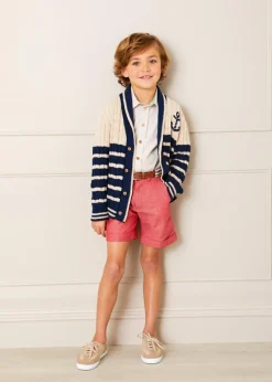 BOY Pepa London Plain Linen Shorts in Red (4-10yrs)