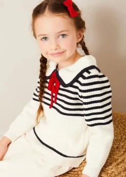 BOY Pepa London Plain Linen Small Bow Hair Clip in Red