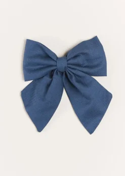 BOY Pepa London Plain Long Bow Clip in Royal Blue