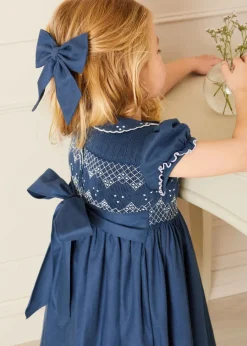 BOY Pepa London Plain Long Bow Clip in Royal Blue