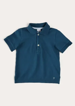 BOY Pepa London Plain Short Sleeve Polo Shirt in Navy (2-10yrs)