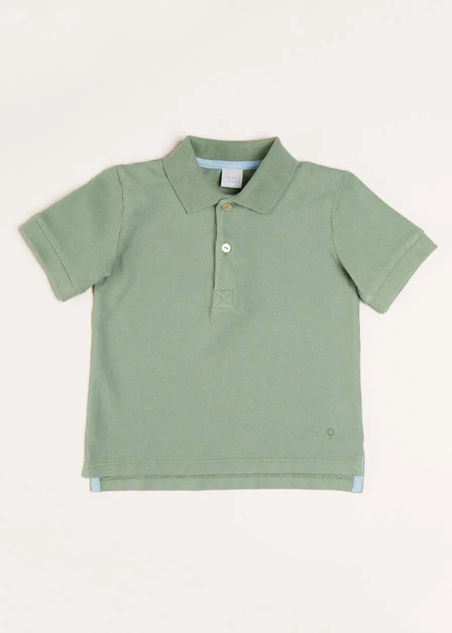 BOY Pepa London Plain Short Sleeve Polo Top in Green (2-10yrs)