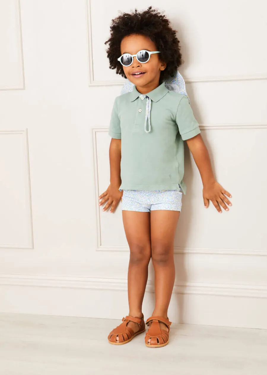 BOY Pepa London Plain Short Sleeve Polo Top in Green (2-10yrs)