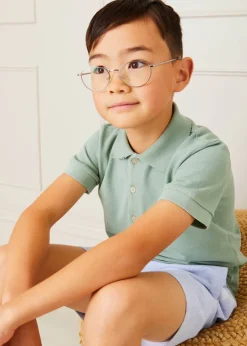 BOY Pepa London Plain Short Sleeve Polo Top in Green (2-10yrs)
