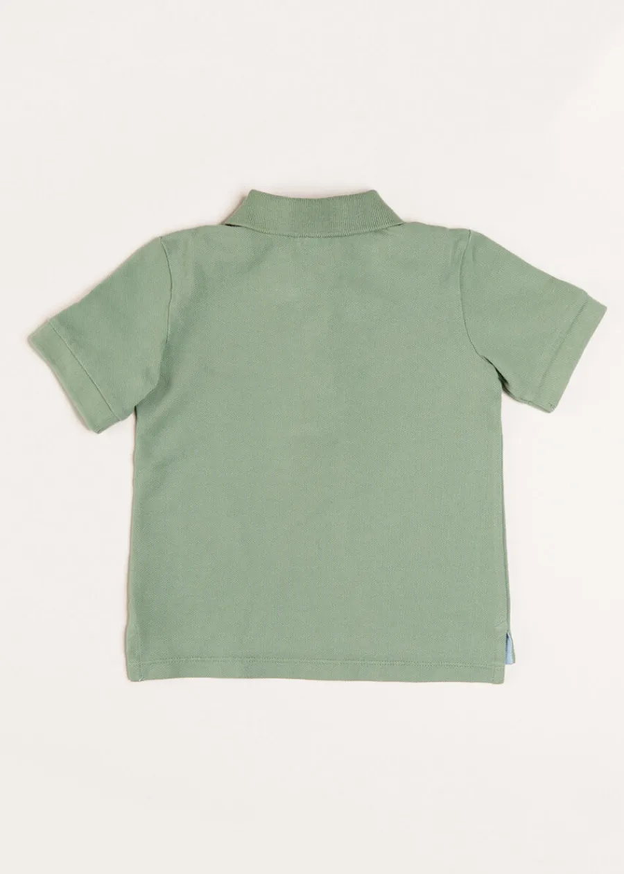 BOY Pepa London Plain Short Sleeve Polo Top in Green (2-10yrs)