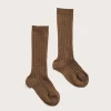 BOY Pepa London Ribbed Knee Socks in Chocolate Brown (0mths-10yrs)