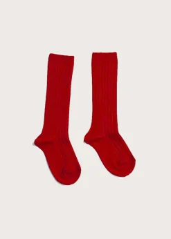 BOY Pepa London Ribbed Knee Socks in Red (0mths-10yrs)