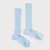 BOY Pepa London Ribbed Knitted Knee Socks in Light Blue (3mths-10yrs)