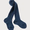 BOY Pepa London Ribbed Tights in Denim (0mths-10yrs)