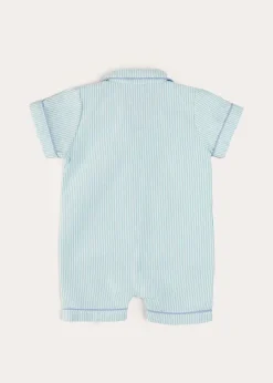 BOY Pepa London Rochester Striped All-In-One Pyjamas in Green (9mths-2yrs)