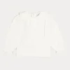 Pepa London Ruffle Collar Long Sleeve Top In Cream (18mths-10yrs)
