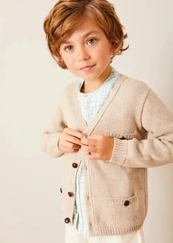 BOY Pepa London Safari Button Detail Cardigan in Camel (4-10yrs)
