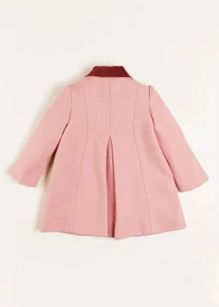 Pepa London Single Breasted Scallop Detail Coat in Pink (2-10yrs)