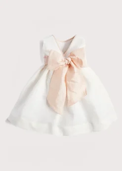 Pepa London Sleeveless Ivory Flower Girl Dress with Pink Silk Sash (6mths-10yrs)