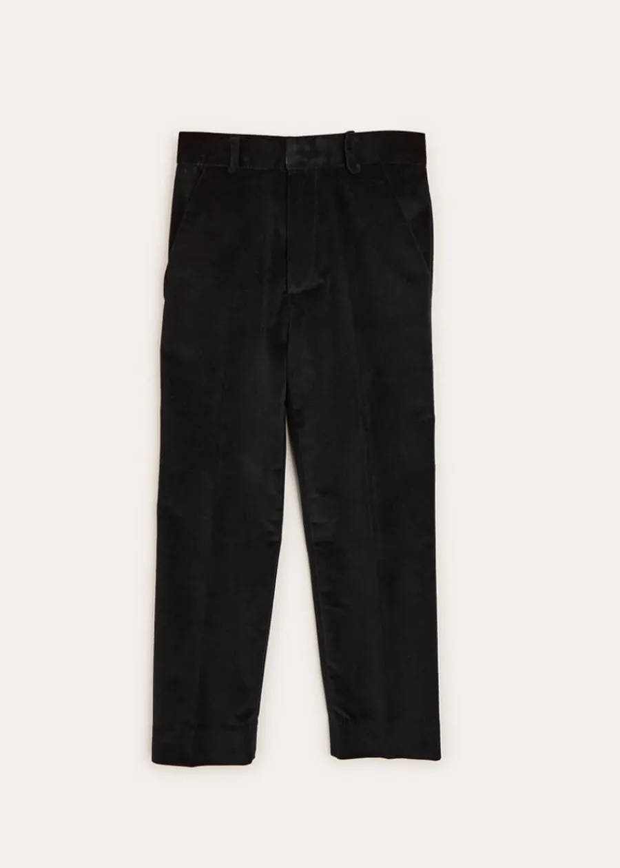 BOY Pepa London Smart Velvet Trousers In Black (4-10yrs)