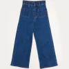 Pepa London Soft Denim Wide Leg Trousers in Denim Blue (3-10yrs)