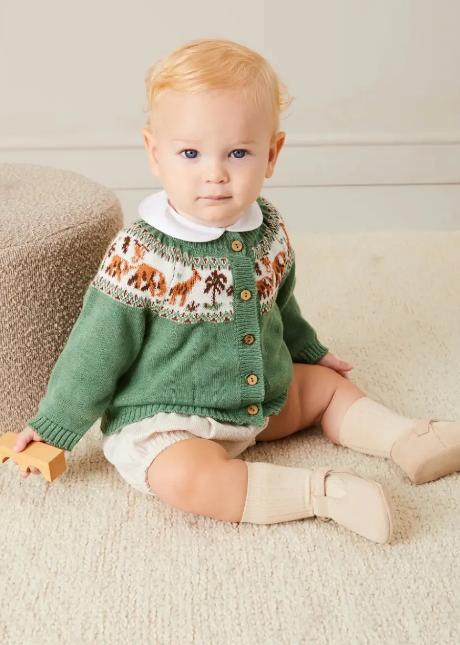 BOY Pepa London Striped Button Detail Bloomers in Beige (3mths-3yrs)