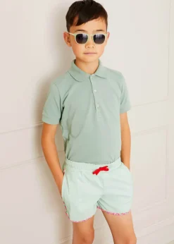 BOY Pepa London Striped Swim Shorts in Green (2-8yrs)
