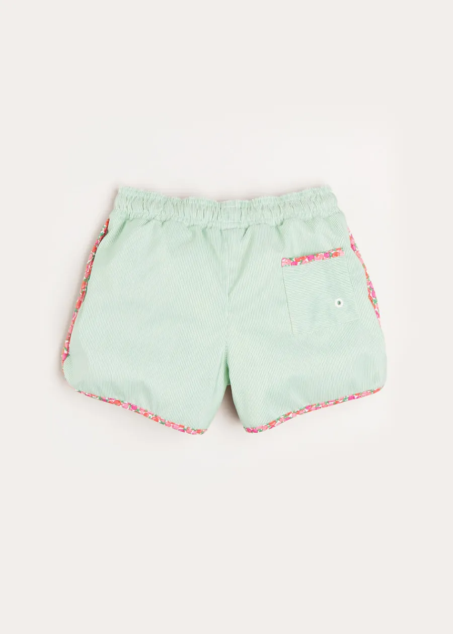 BOY Pepa London Striped Swim Shorts in Green (2-8yrs)