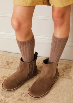 BOY Pepa London Suede Ankle Boots in Brown (24-34EU)