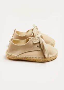 BOY Pepa London Suede Lace-up Espadrilles in Beige (24-35EU)