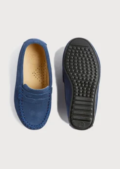 BOY Pepa London Suede Loafers in French Blue (25-34EU)