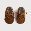 BOY Pepa London Suede Oxford Pram Booties in Brown (17-20EU)
