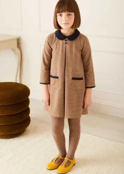 BOY Pepa London Taupe Ribbed Tights (0mths-10yrs)