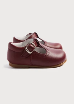 BOY Pepa London T-Bar Baby Shoes in Burgundy (20-26EU)