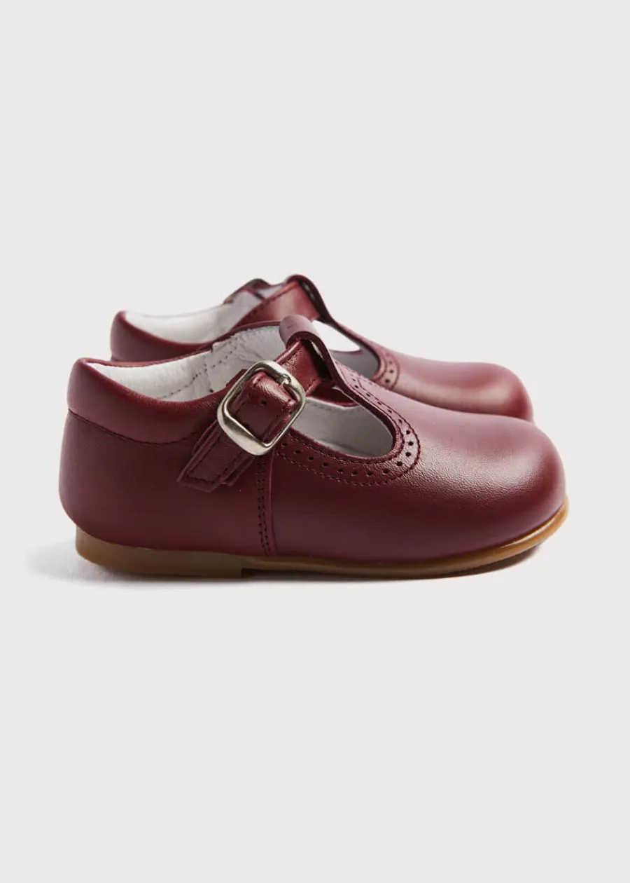 BOY Pepa London T-Bar Baby Shoes in Burgundy (20-26EU)
