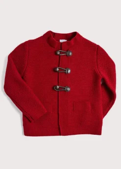 BOY Pepa London Toggle Fastening Knitted Cardigan in Red (12mths-10yrs)