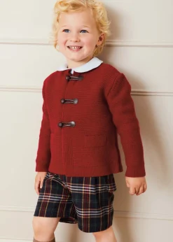BOY Pepa London Toggle Fastening Knitted Cardigan in Red (12mths-10yrs)