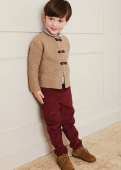 BOY Pepa London Toggle Fastening Knitted Cardigan in Oatmeal (12-10yrs)
