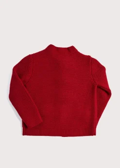 BOY Pepa London Toggle Fastening Knitted Cardigan in Red (12mths-10yrs)