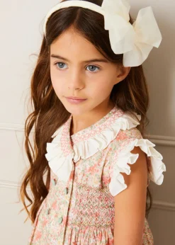 BOY Pepa London Traditional Big Bow Tulle Hairband in Ivory