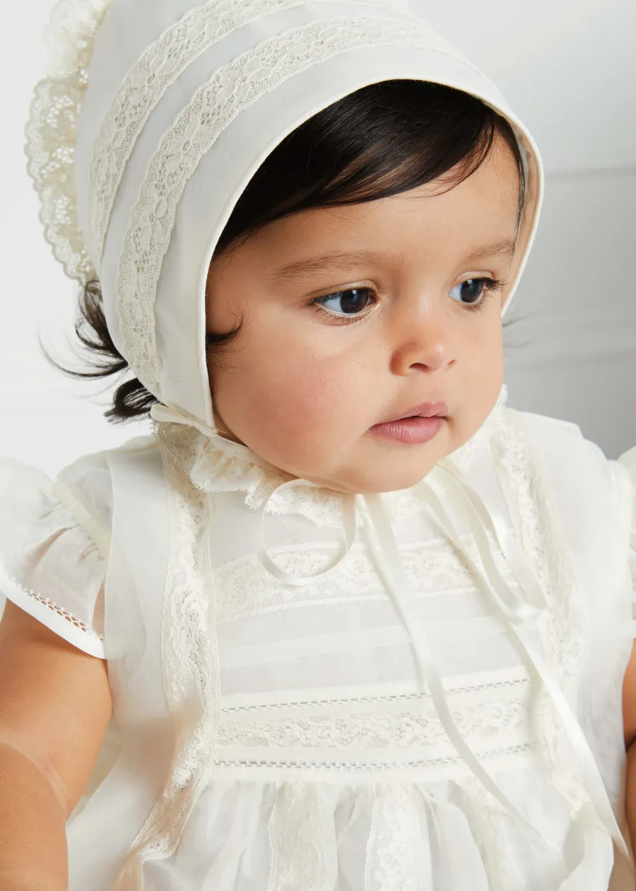 Pepa London Traditional Cream Christening Gown (3mths-5yrs)