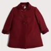 BOY Pepa London Traditional Double Breasted Coat in Burgundy (12mths-10yrs)