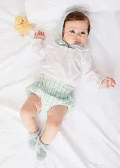 Pepa London Traditional Hand Smocked Blouse in Off White (0-12mths)