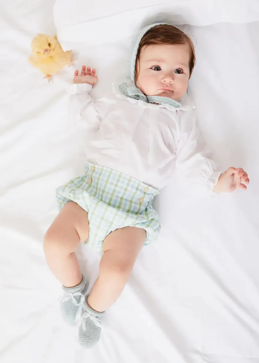 Pepa London Traditional Hand Smocked Blouse in Off White (0-12mths)