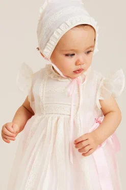 Pepa London Traditional Light Pink Christening Gown (3mths-6yrs)