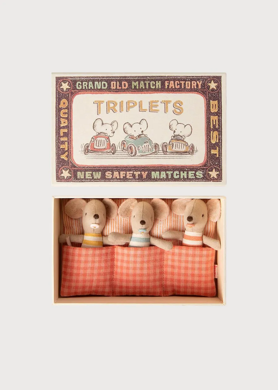 BOY Pepa London Triplet Baby Mice in a Matchbox